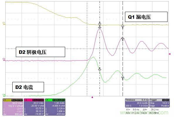 當(dāng)D2關(guān)閉時(shí)D2會引起過多的振鈴