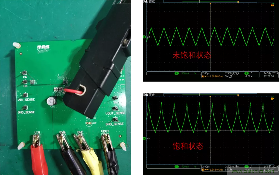 如何判斷電感飽和？