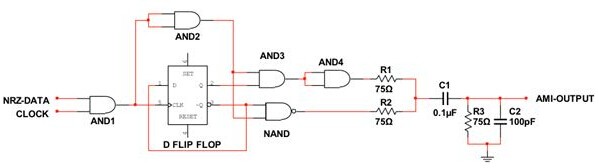 如何使用單電源供電的NRZ到AMI轉(zhuǎn)換器 如何使用單電源供電的NRZ到AMI轉(zhuǎn)換器
