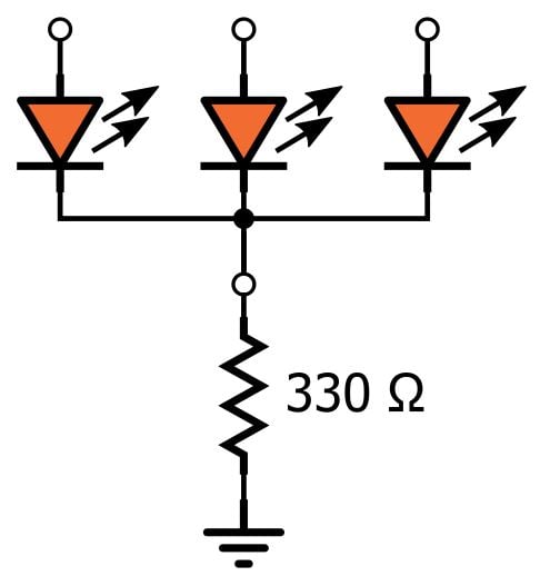 LED 陣列：一個電阻器還是多個？